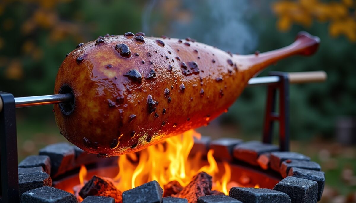 Jambon à la broche sur feu de bois : astuces pour une cuisson délicieuse et chaleureuse